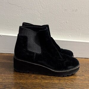 Eileen Fisher Chelsea Wedge Washed Leather Bootie